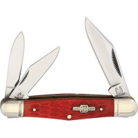 Rough Ryder Red Jigged Bone Knochen Whittler Folding...