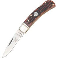 Rough Ryder Small Lockback Amber Bone Folding Knife Brown...