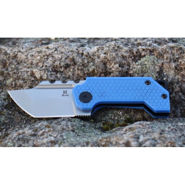 Midgards Messer Balance Line Thunrar Nano Folder blau / blue 14C28N Stahl G10 Griff