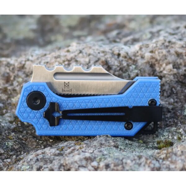 Midgards Messer Balance Line Thunrar Nano Folder blau / blue 14C28N Stahl G10 Griff