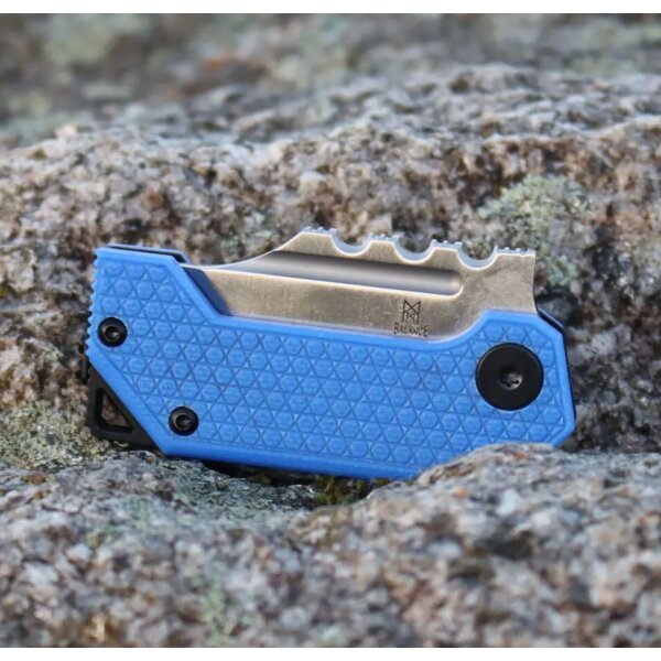 Midgards Messer Balance Line Thunrar Nano Folder blau / blue 14C28N Stahl G10 Griff