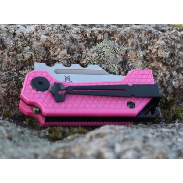 Midgards Messer Balance Line Thunrar Nano Folder pink 14C28N Stahl G10 Griff