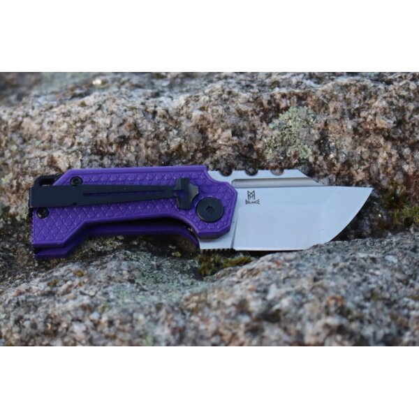 Midgards Messer Balance Line Thunrar Nano Folder lila / purple 14C28N Stahl G10 Griff