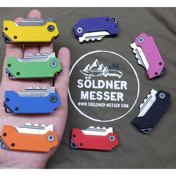 Midgards Messer Balance Line Thunrar Nano Folder lila / purple 14C28N Stahl G10 Griff