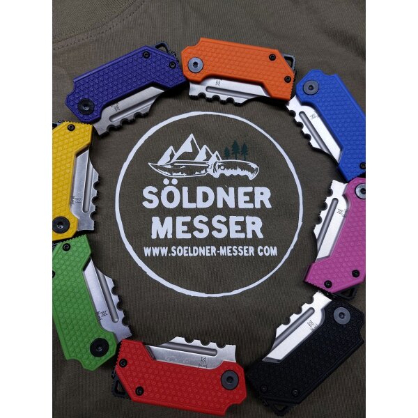 Midgards Messer Balance Line Thunrar Nano Folder lila / purple 14C28N Stahl G10 Griff
