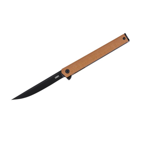 CRKT CEO Flipper GRN Brown AUS-8 Stahl Linerlock 01CR7097DK