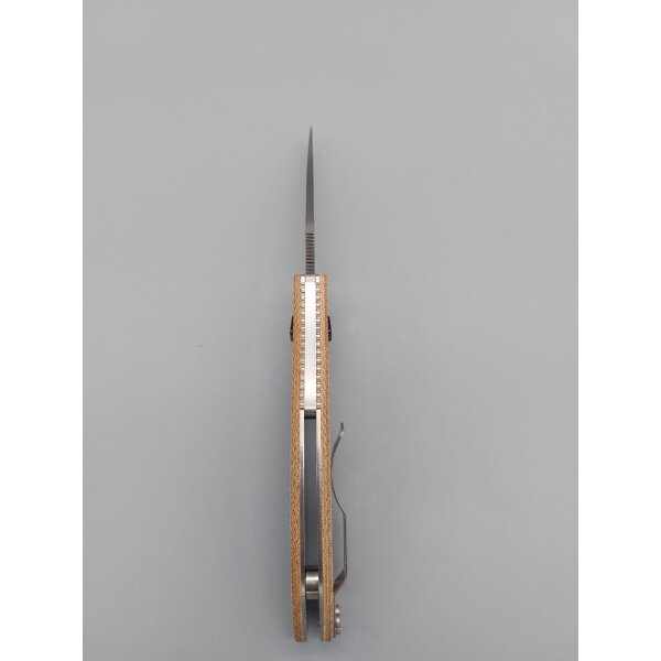 Spyderco Manix 2 Coyote Tan Brown Canvas Micarta CPM Cru-Wear PlainEdge 01SP1258
