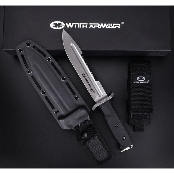 Witharmour Expendable Messer D2 Stahl G10 Griff Kydexscheide