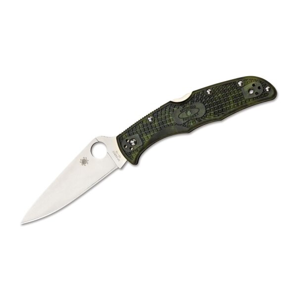 Spyderco Endura 4 Zome Green Camo Tarn Grün Military Camouflage VG-10 Stahl 01SP920