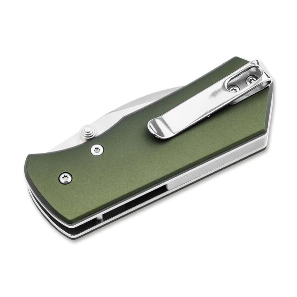 Böker Plus Lefti Lefty Grün Green Linerlock Aluminium 12C27 Stahl 01BP0006
