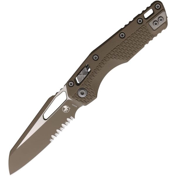 Microtech MSI Ram-Lok Tri Grip DE PS Cerakote Beschichtung M390MK Stahl und Dark Earth Finish Polymer Griff Made in USA
