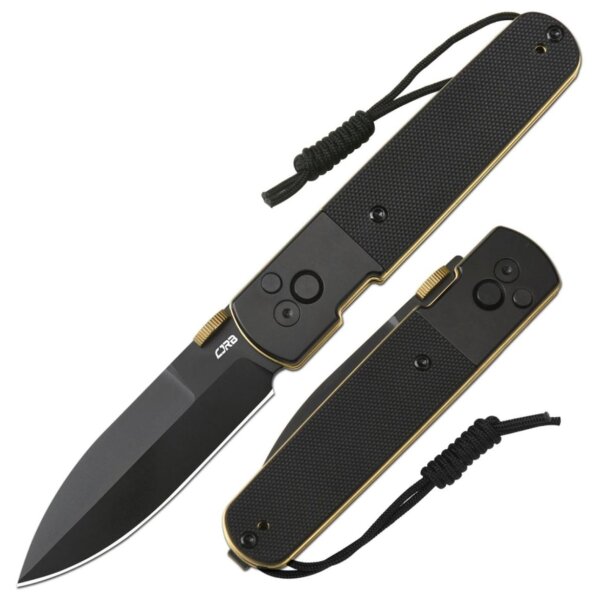 CJRB CJRBJ1951-BG Locust AR-RPM9 Schwarz Black Gold G10 Spear Point Klinge Keramikkugellager
