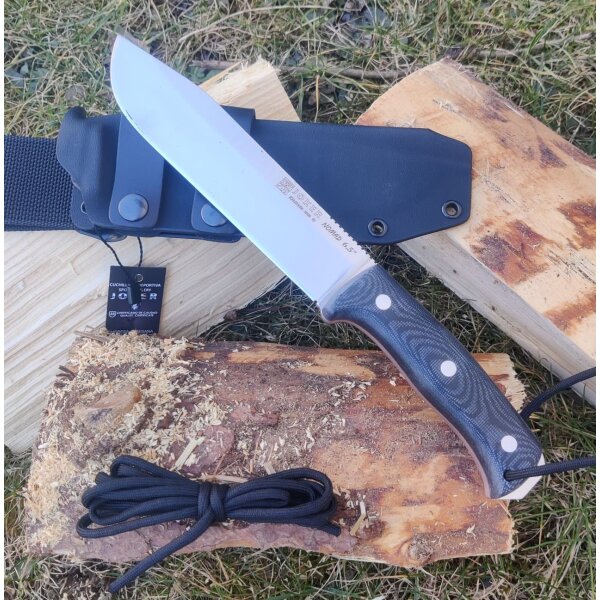 Joker Nomad 6.5 N695 Micarta Schwarz inkl. Paracord Kydexscheide