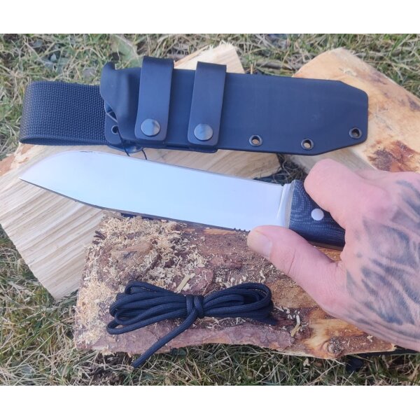 Joker Nomad 6.5 N695 Micarta Schwarz inkl. Paracord Kydexscheide