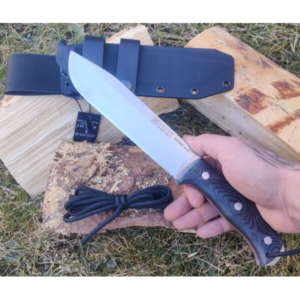 Joker Nomad 6.5 N695 Micarta Schwarz inkl. Paracord Kydexscheide