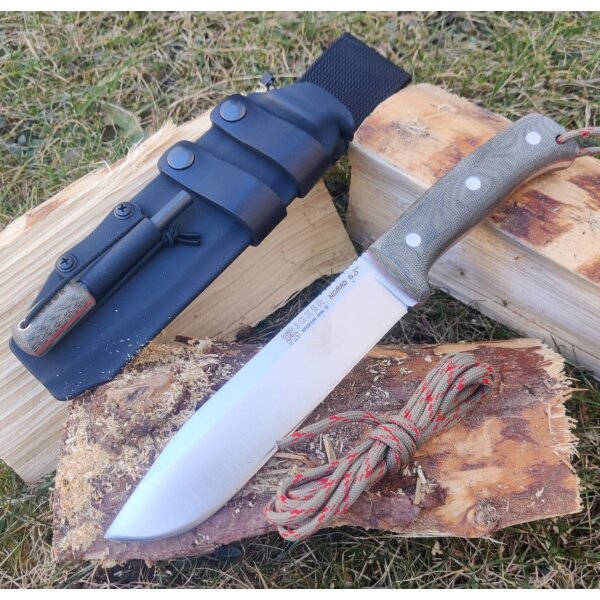 Joker Nomad 6.5 N695 green Micarta Kydexscheide Feuerstarter