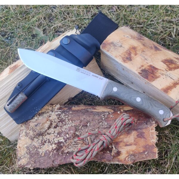 Joker Nomad 6.5 N695 green Micarta Kydexscheide Feuerstarter