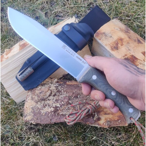 Joker Nomad 6.5 N695 green Micarta Kydexscheide Feuerstarter