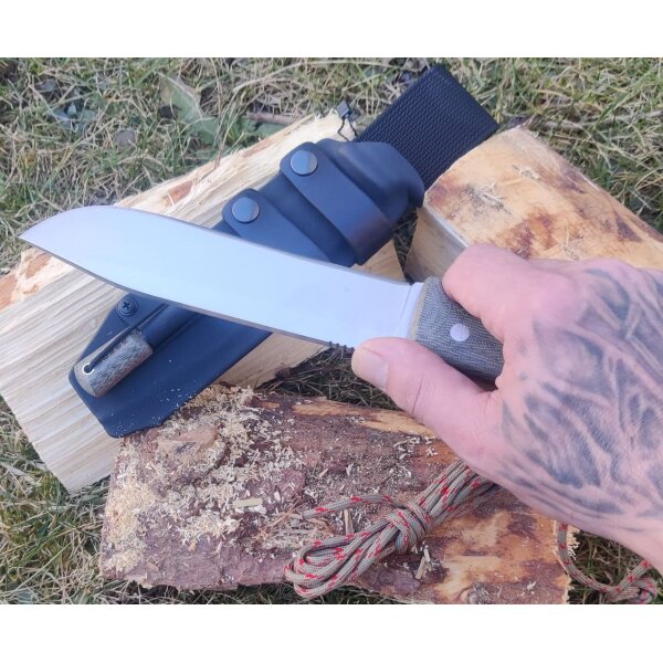 Joker Nomad 6.5 N695 green Micarta Kydexscheide Feuerstarter