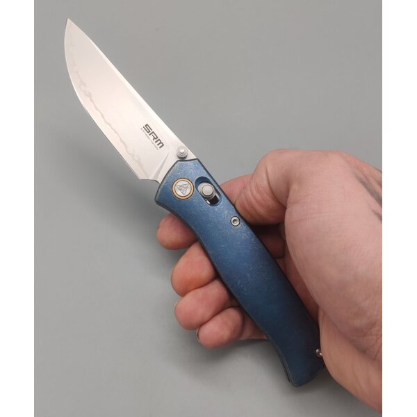 SRM Knives 255L-TE2 Medal Ambi Lock Folder TC4 Titangriff 140Cr Laminatstahl