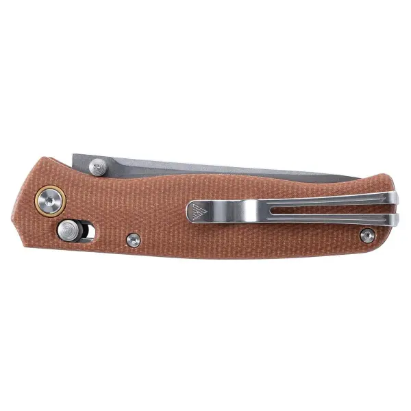 SRM Knives 255L-MN Medal Ambi Lock Folder brown G10