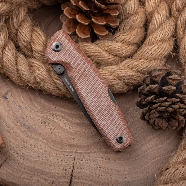 Real Steel RSK Yak Scandi Grind Bushcraft Folder Natural Micarta