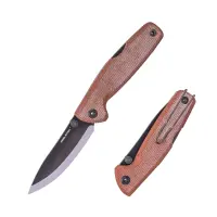 Real Steel RSK Yak Scandi Grind Bushcraft Folder Natural...