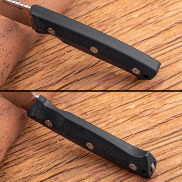 Real Steel RSK Black Thorn Black G10 - K110 Stahl Lederscheide