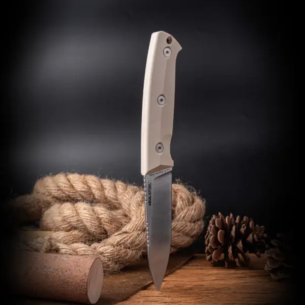 Real Steel RSK Black Thorn Ivory  G10 - K110 Stahl Lederscheide