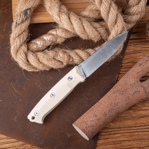 Real Steel RSK Black Thorn Ivory  G10 - K110 Stahl Lederscheide