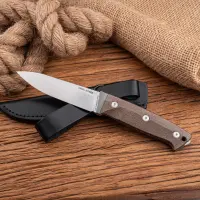 Real Steel RSK Black Thorn Natural Micarta - K110 Stahl...