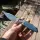 Real Steel RSK Hoeft Titanium & Blue Damascus G10 - S35VN Stahl
