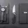 Real Steel RSK Spectrum satin / black G10 Nitro-V Stahl Button Lock