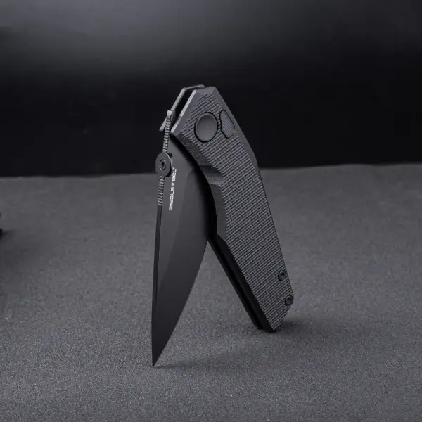 Real Steel RSK Spectrum PVD black / black G10 Nitro-V Stahl Button Lock