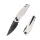 Real Steel RSK Spectrum PVD black / Ivory G10 Nitro-V Stahl Button Lock
