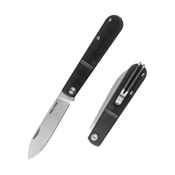 Real Steel RSK Real Barlow RB-1 Drop Point Clip mit Gabel Slipjoint
