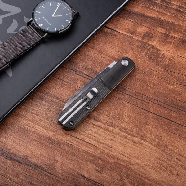 Real Steel RSK Real Barlow RB-1 Drop Point Clip mit Gabel Slipjoint