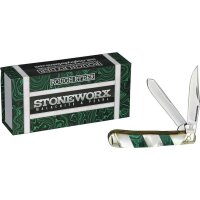 Rough Ryder Stoneworx Trapper mit Malachit Stein und...