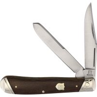 Rough Ryder Brown Burlap Micarta Trapper braun...