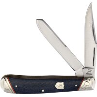 Rough Ryder Classic Trapper Blue Jeans Micarta blau 2...