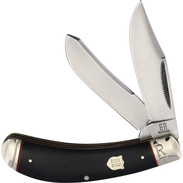 Rough Ryder Highland Black Micarta Bow Trapper Taschenmesser Messer Slipjoint RR2379