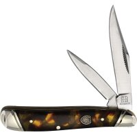Rough Ryder Peanut Imitation Tortoise Slipjoint Shell...