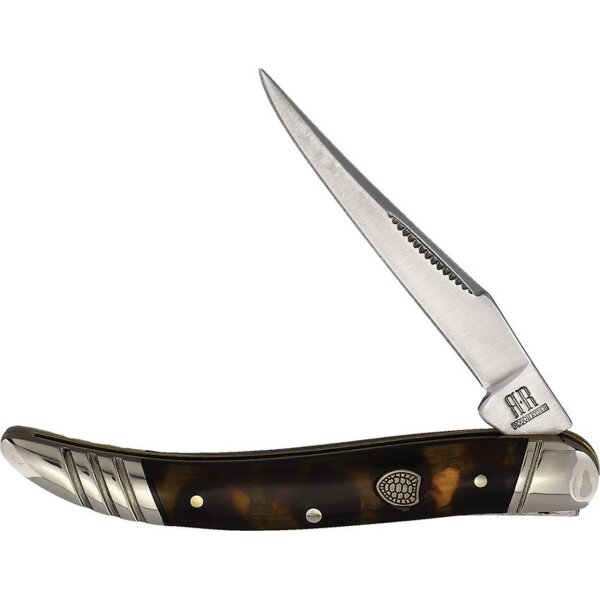 Rough Ryder Toothpick Imitation Tortoise Toothpick Zahnstocher Schildkrötenimitat Messer Taschenmesser RR2452