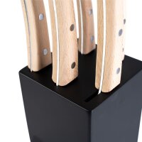 Homeys Bokträ Messerblock mit 5 Messern B-WARE...