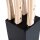 Homeys Bokträ Messerblock mit 5 Messern B-WARE Holzgriff Buchenholz Stainless Steel Messer Küche kochen