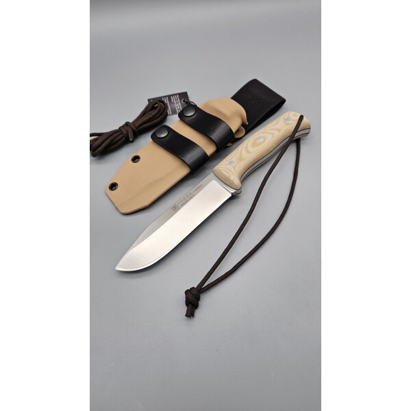 Joker Nomad Canvas Micarta beige N695 Stahl Kydexscheide Special Edition