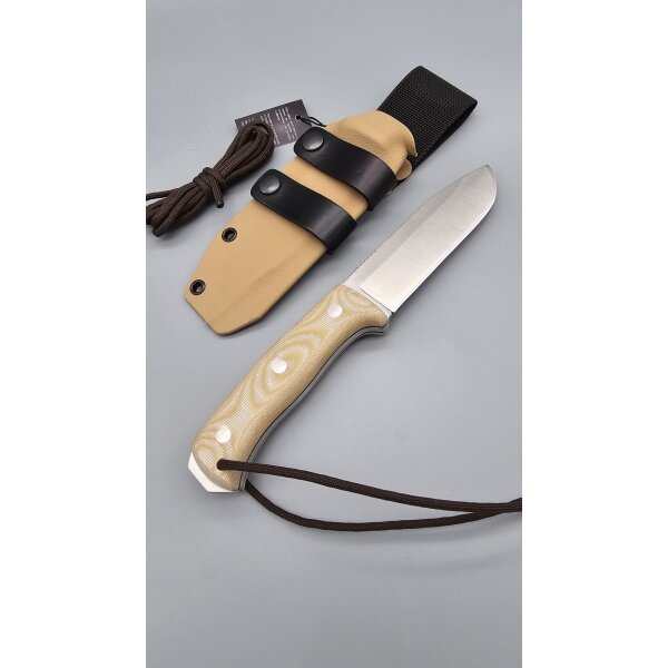 Joker Nomad Canvas Micarta beige N695 Stahl Kydexscheide Special Edition