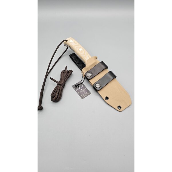 Joker Nomad Canvas Micarta beige N695 Stahl Kydexscheide Special Edition