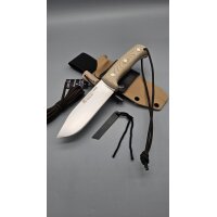 Joker Nomad Canvas Micarta beige N695 Stahl Kydexscheide...
