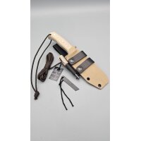 Joker Nomad Canvas Micarta beige N695 Stahl Kydexscheide...